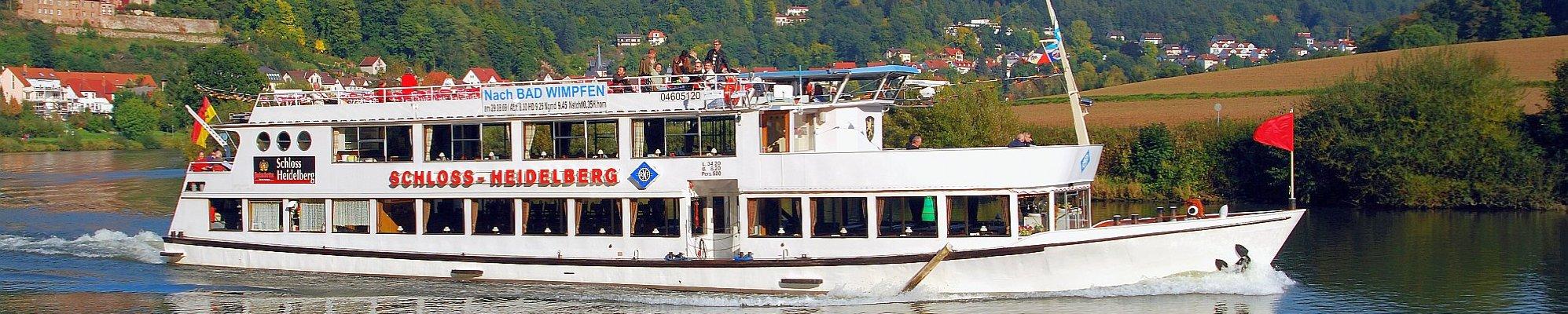 Reise nach Heidelberg und an die Bergstraße - Schifffahrt auf dem Neckar